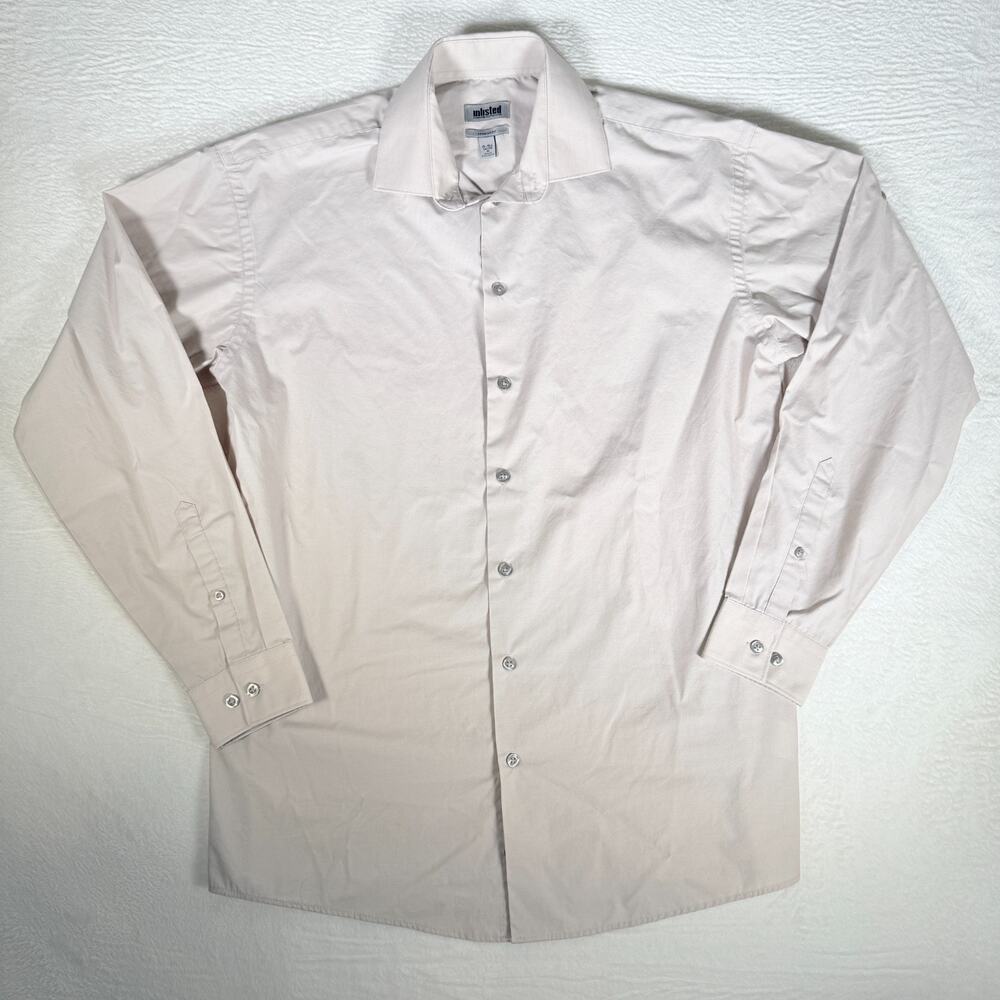 Kenneth‎ Cole UnListed Men’s Dress Button Shirt Beige Size M 15 - 34/35